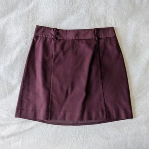 Express Wine Mini Skirt